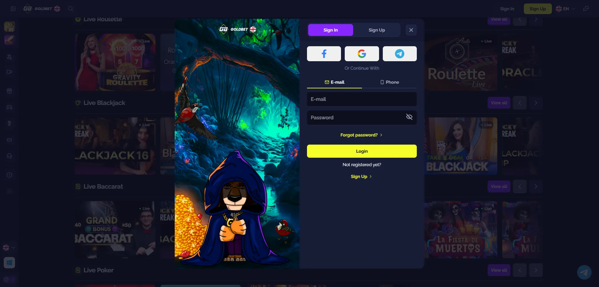 Goldbet casino login pieslēgšanās konts Latvijas spēlētājiem