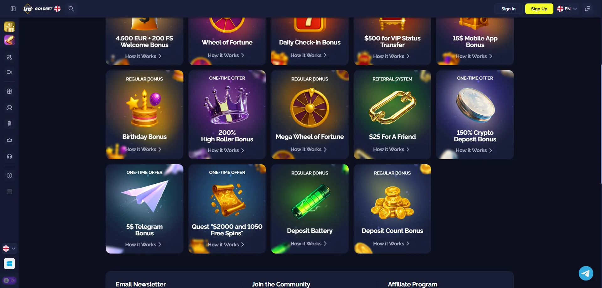 Goldbet Casino bonusu pārbaude caur drošu spoguļsaiti